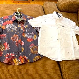 Two Volcom button down cotton shirt ( size 12)